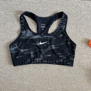 Nike Black Racerback Sports Bra with Compression Fit